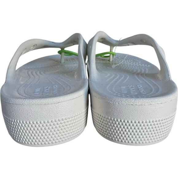 NWOT Crocs Classic Croslite Slip On Platform Flip Flop White Women's Size 9 - Picture 6 of 11
